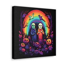 DistinctInk Canvas Wall Art with Living Life to the Fullest for Halloween LGBTQ+ Pride