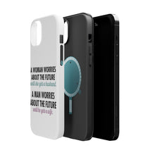 DistinctInk ToughCase for Apple iPhone, Compatible with MagSafe Charging - Worries About the Future Until Married