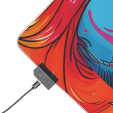 DistinctInk LED Gaming Mouse Pad with Leading with Courage and Grace Design for LGBTQ+ Pride