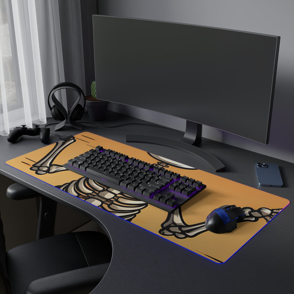 LED Gaming Mouse Pad with Skelefun Halloween Design for Halloween, view 27