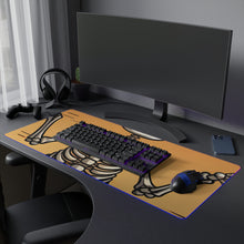 DistinctInk LED Gaming Mouse Pad with Skelefun Halloween Design for Halloween