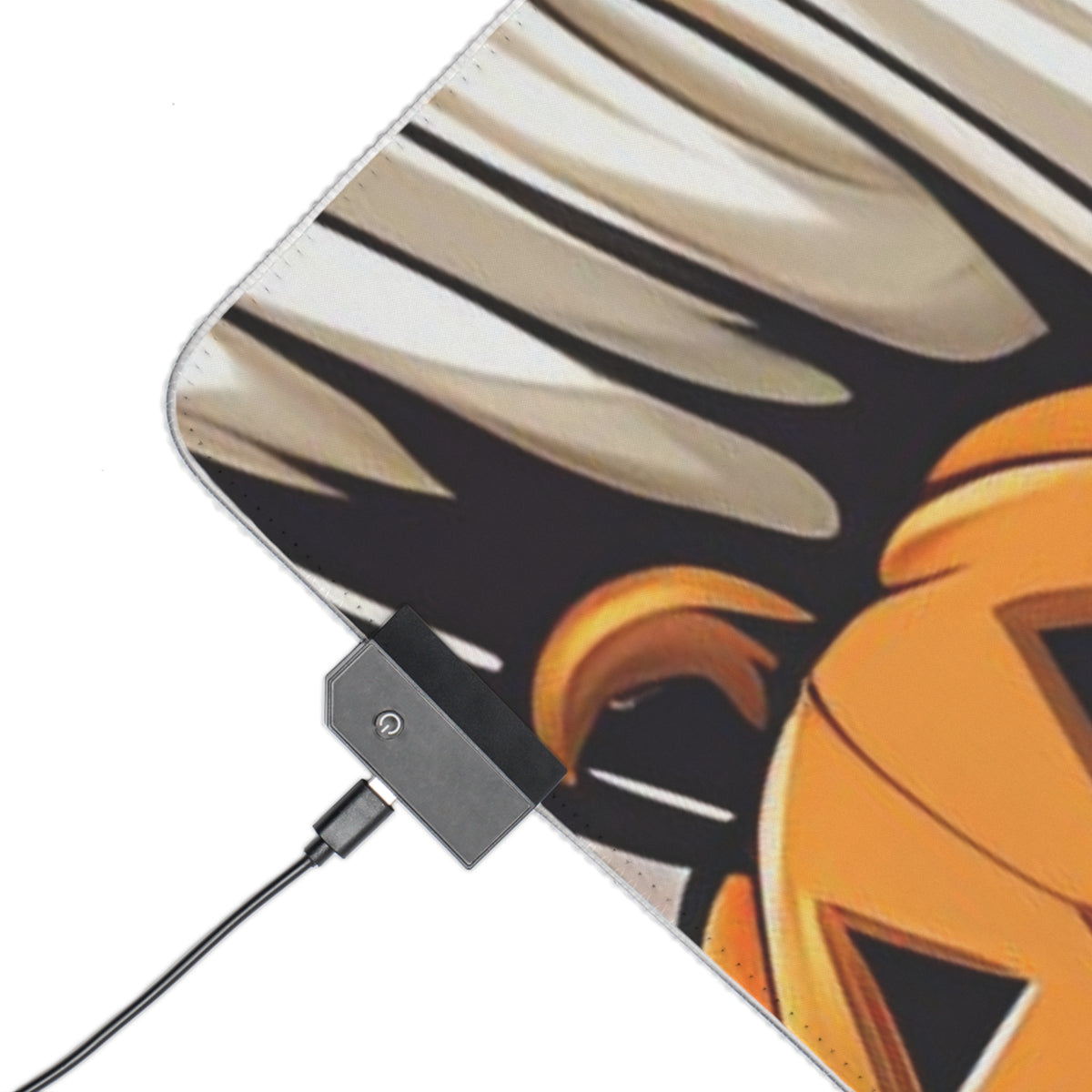 LED Gaming Mouse Pad with Ghostly Skeleton and Pumpkins Design for Halloween, view 18