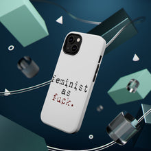 DistinctInk ToughCase for Apple iPhone, Compatible with MagSafe Charging - Feminist as F%ck