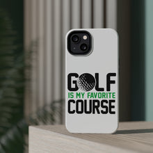 DistinctInk ToughCase for Apple iPhone, Compatible with MagSafe Charging - Golf Is MY Favorite Course