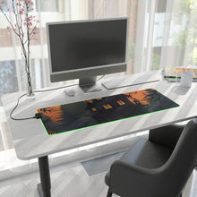 DistinctInk LED Gaming Mouse Pad with Spooky Trick or Treating Design for Halloween