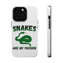 DistinctInk ToughCase for Apple iPhone, Compatible with MagSafe Charging - Snakes Are My Passion