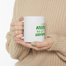 DistinctInk Glossy White Coffee / Tea Mug - I Cure Animals What's Your Superpower