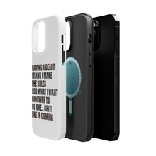 DistinctInk ToughCase for Apple iPhone, Compatible with MagSafe Charging - Beard - I Make the Rules, Do What I Want