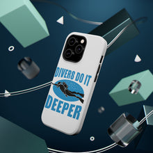DistinctInk ToughCase for Apple iPhone, Compatible with MagSafe Charging - Divers Do It Deeper