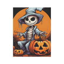 DistinctInk Garden & House Banner / Flag with Haunted Jack-O'-Skeleton Design for Halloween