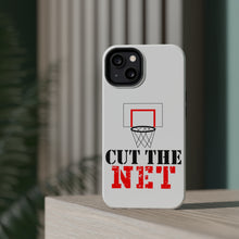 DistinctInk ToughCase for Apple iPhone, Compatible with MagSafe Charging - Cut the Net Basketball