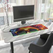 DistinctInk LED Gaming Mouse Pad with A World of Words Design for LGBTQ+ Pride