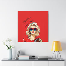 DistinctInk Canvas Wall Art with What Time Is Taylor's Game? design