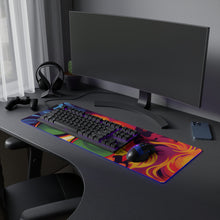 DistinctInk LED Gaming Mouse Pad with A World of Words Design for LGBTQ+ Pride