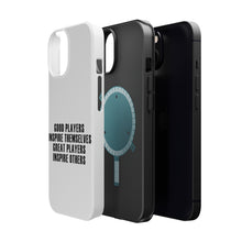 DistinctInk ToughCase for Apple iPhone, Compatible with MagSafe Charging - Great Players Inspire Others