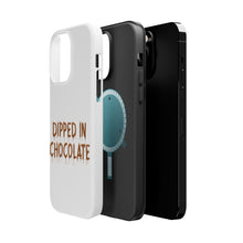 DistinctInk ToughCase for Apple iPhone, Compatible with MagSafe Charging - Dipped in Chocolate