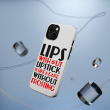 DistinctInk ToughCase for Apple iPhone, Compatible with MagSafe Charging - Lips Without Lipstick Cake Without Frosting