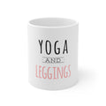 Glossy White Coffee / Tea Mug - Yoga and Leggings