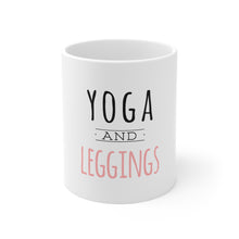 DistinctInk Glossy White Coffee / Tea Mug - Yoga and Leggings