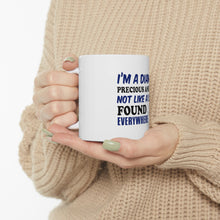 DistinctInk Glossy White Coffee / Tea Mug - I'm a Diamond Precious Rare Not Everywhere