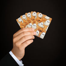 DistinctInk Playing / Poker Cards with Ghostly Skeleton Pumpkin Patch Design for Halloween
