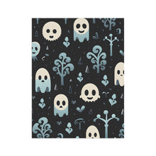 DistinctInk Garden & House Banner / Flag with Ghastly Skeletal Shadows Design for Halloween