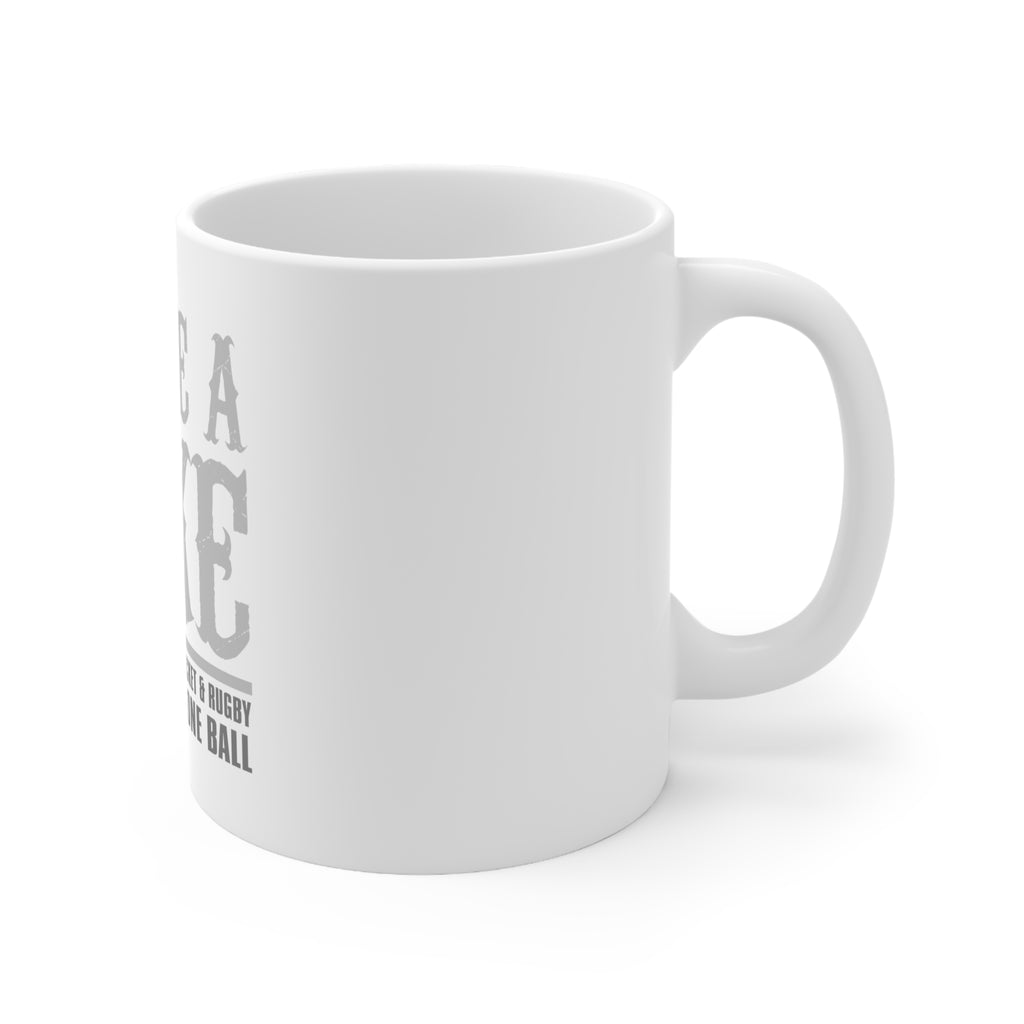 Glossy White Coffee / Tea Mug - I Ride Bike - Sports Only Require 1 Ball, view 3