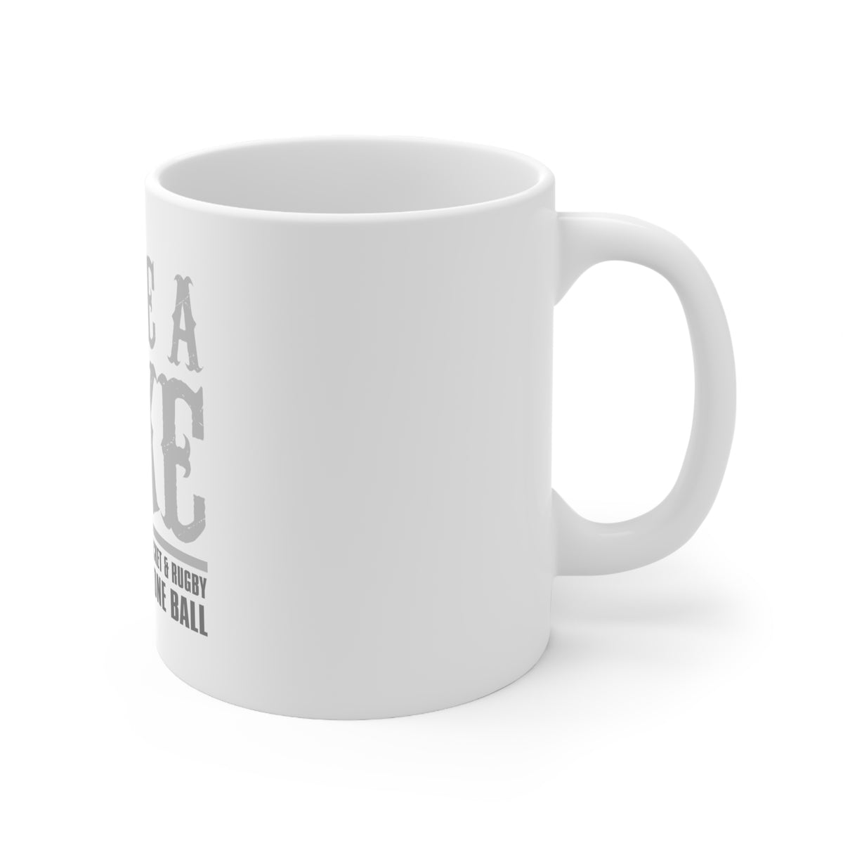 Glossy White Coffee / Tea Mug - I Ride Bike - Sports Only Require 1 Ball, view 3