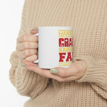 DistinctInk Glossy White Coffee / Tea Mug - Warning Crazy Baseball Fan Approaching