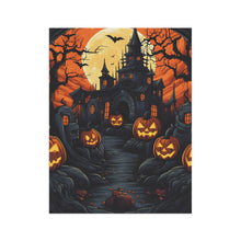 DistinctInk Garden & House Banner Flag with Darkness Falls on Halloween Design for Halloween