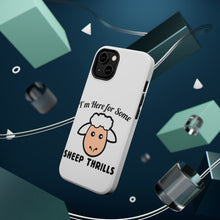 DistinctInk ToughCase for Apple iPhone, Compatible with MagSafe Charging - I'm Here for Some SHEEP Thrills