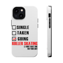 DistinctInk ToughCase for Apple iPhone, Compatible with MagSafe Charging - Single Taken Going Roller Skating