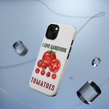 DistinctInk ToughCase for Apple iPhone, Compatible with MagSafe Charging - I Love Gardening from My Head Tomatoes