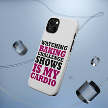 DistinctInk ToughCase for Apple iPhone, Compatible with MagSafe Charging - Watching Baking Shows is My Cardio