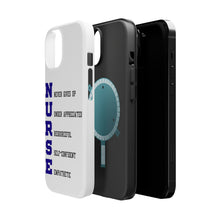 DistinctInk ToughCase for Apple iPhone, Compatible with MagSafe Charging - Nurse Never Gives Up