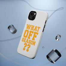 DistinctInk ToughCase for Apple iPhone, Compatible with MagSafe Charging - What Off Season? Basketball
