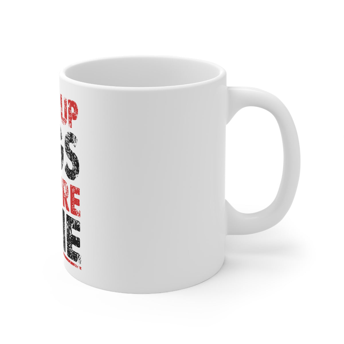 Glossy White Coffee / Tea Mug - Shut Up Legs You're Fine Running, view 3