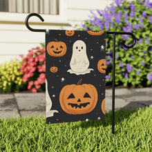 DistinctInk Garden & House Banner / Flag with Spooky Skeleton Pumpkin Patch Design for Halloween