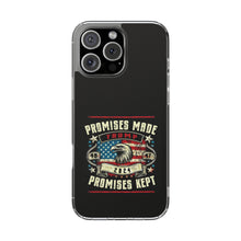 DistinctInk Hybrid (Acrylic/TPU) Clear Slim Fit Case for Apple iPhone | Trump: Promises Made, Promises Kept - Conservative