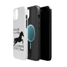 DistinctInk ToughCase for Apple iPhone, Compatible with MagSafe Charging - Horses Fly Without Wings