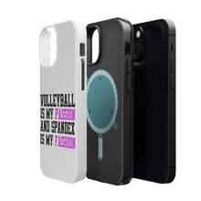 DistinctInk ToughCase for Apple iPhone, Compatible with MagSafe Charging - Volleyball is My Passion Spandex My Fashion