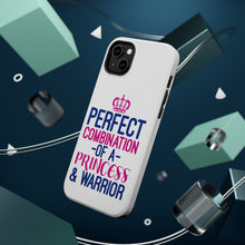 DistinctInk ToughCase for Apple iPhone, Compatible with MagSafe Charging - Perfect Combination of Princess & Warrior