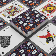 DistinctInk Playing / Poker Cards with Skeletal Ghostly Pumpkins Design for Halloween