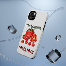 DistinctInk ToughCase for Apple iPhone, Compatible with MagSafe Charging - I Love Gardening from My Head Tomatoes