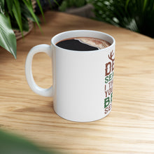 DistinctInk Glossy White Coffee / Tea Mug - Dear Season? I Thought Beer Season