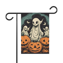 DistinctInk Garden & House Banner / Flag with Spooky Skeleton Pumpkins Design for Halloween