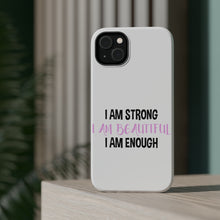 DistinctInk ToughCase for Apple iPhone, Compatible with MagSafe Charging - I Am Strong I Am Beautiful I Am Enough