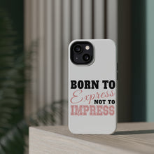 DistinctInk ToughCase for Apple iPhone, Compatible with MagSafe Charging - Born to Express Not to Impress