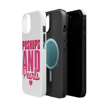 DistinctInk ToughCase for Apple iPhone, Compatible with MagSafe Charging - Pushups and Pearls