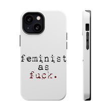 DistinctInk ToughCase for Apple iPhone, Compatible with MagSafe Charging - Feminist as F%ck